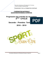 PROGRESSION ANNUELLE 2nd CYCLE 2018 - 2019 EPS