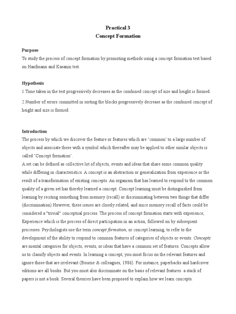 Practical 3 concept formation purpose pdf concept experience