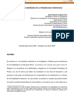 Didáctica para La Enseñanza de La Probabilidad Condicional: Gerardo7@utp - Edu.co