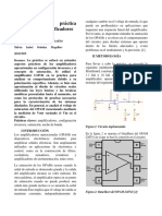 Informe de Práctica Simulación de Amplificadores Operacionales