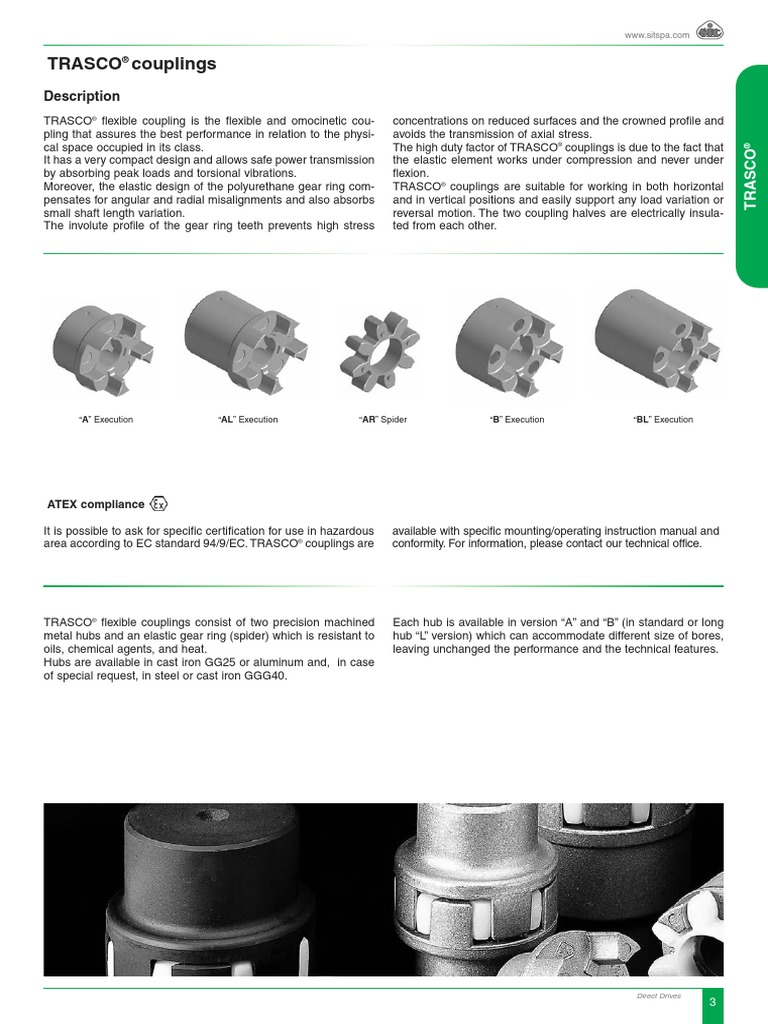 Trasco Couplings: Description | PDF | Polyurethane | Materials
