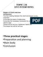 Topic 2 B: Client Interviews: Stages of Client Interview