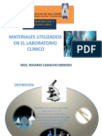 Materiales Utilizados en El Laboratorio Clinico: Mgs. Rosario Camacho Meneses