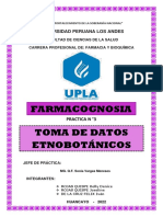 Farmacognosia Toma de Datos Etnobotánicos: Universidad Peruana Los Andes
