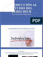 Introducción Al Estudio Del Derecho Ii: Dres. Oscar Enrique Castillo Flores