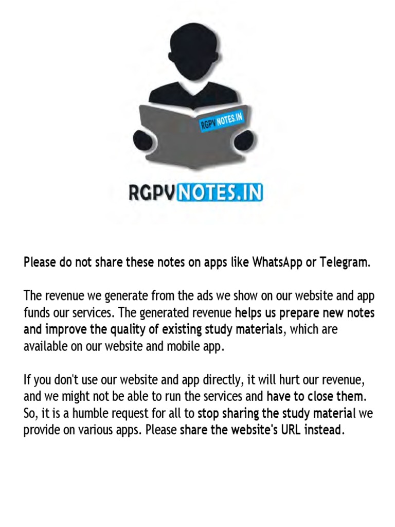 Please Do Not Share These Notes On Apps Like Whatsapp or Telegram | PDF