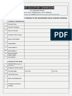 Application For Funding To Social Science Journals