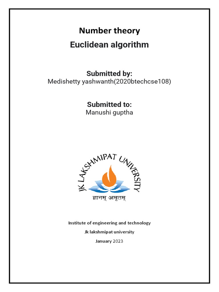 Euclidean Algorithm Pdf : Number Theory: The Euclidean Algorithm – LMNI