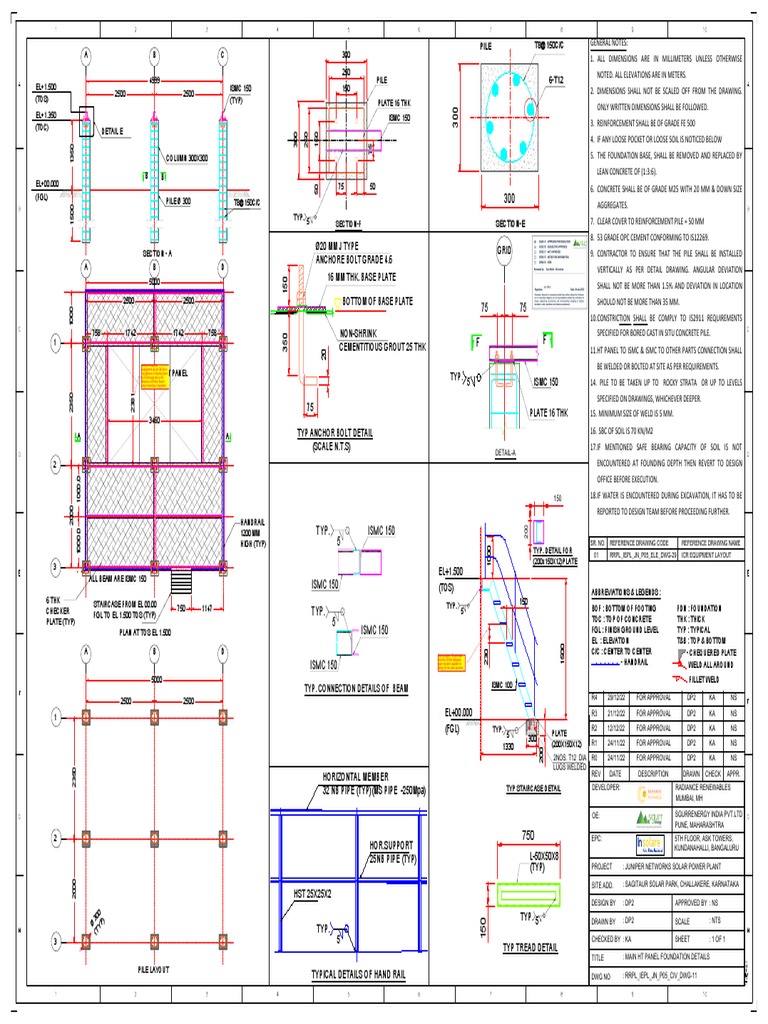 HT Panel Foundation Drawing Details | PDF | Deep Foundation | Concrete