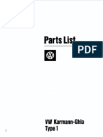 Parts List: VW Karmann-Ghia