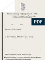 Petroleum Investigation Terminologies PGEM 4201
