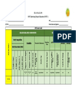 Physical Fitness Score Card Combine