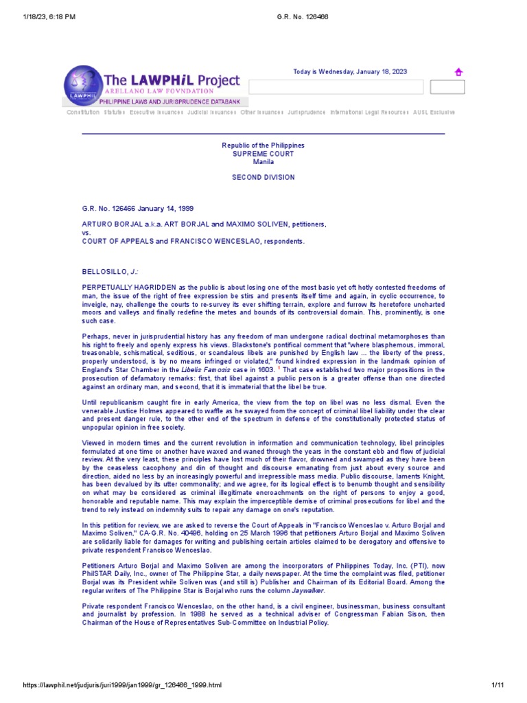 Analysis of a Supreme Court Ruling on Libel and Freedom of Expression