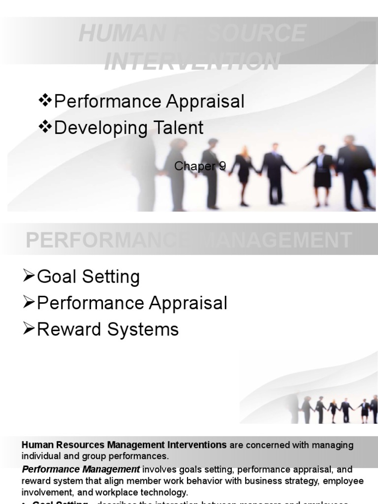 Human Resource Intervention Performance Appraisal Developing Talent