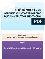 Kỹ Năng ThiếT Kế MụC Tiêu Và NộI Dung Chương TrìNh GiáO DụC Nhà Trư NG PH Thông