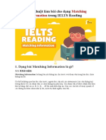 Chiến thuật làm bài cho dạng trong IELTS Reading: Matching Information