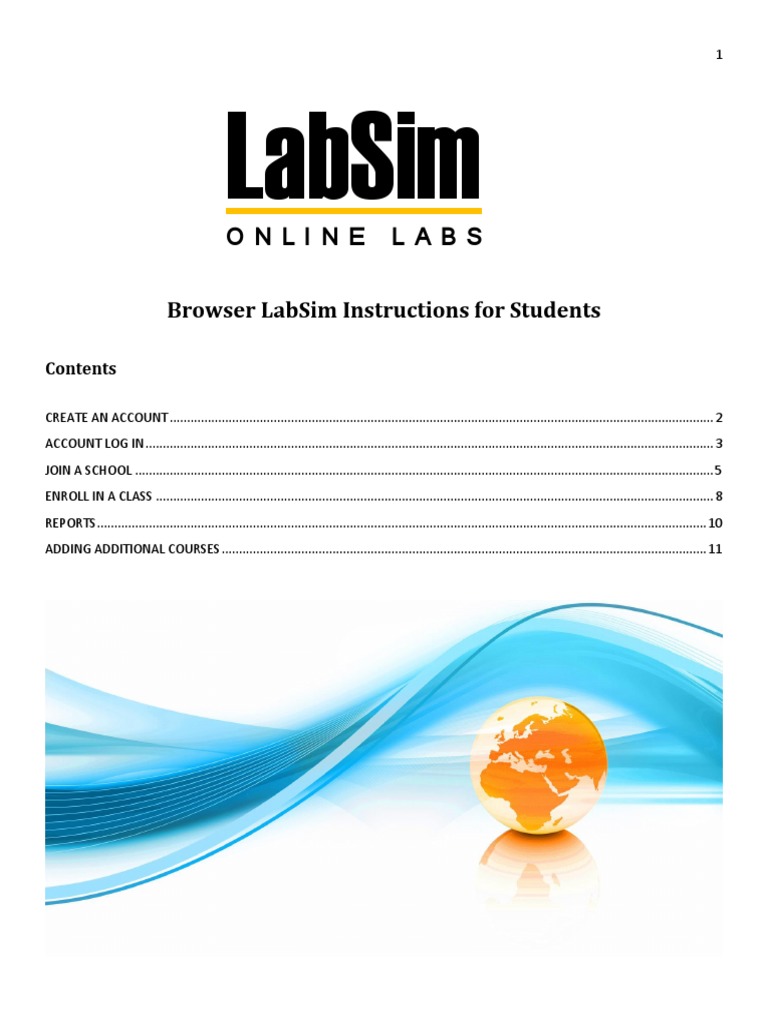 Labsim Instructions For Students 18 Download Free PDF Login Password