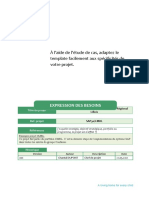 À L'aide de L'étude de Cas, Adaptez Le Template Facilement Aux Spécificités de Votre Projet