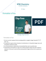 Formation of Ion: SPM Chemistry