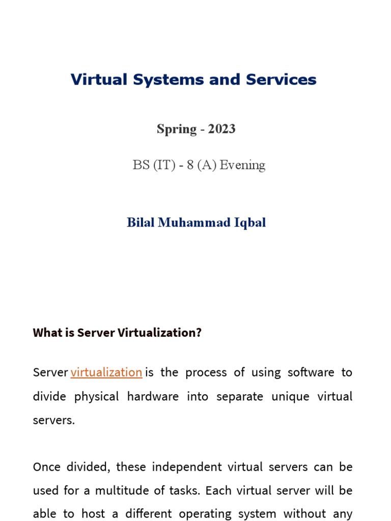 Overview of Server Virtualization | PDF | Virtualization | Operating System