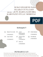 Sanitasi Dan Hygiene Pada Pengolahan Tuna Loin Beku Di Pt. Harta Samudra Kabupaten Pulau Morotai