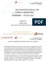 Programa Institucional de Tutorías Semestre Febrero - Julio 2022