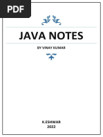 Java Notes: by Vinay Kumar