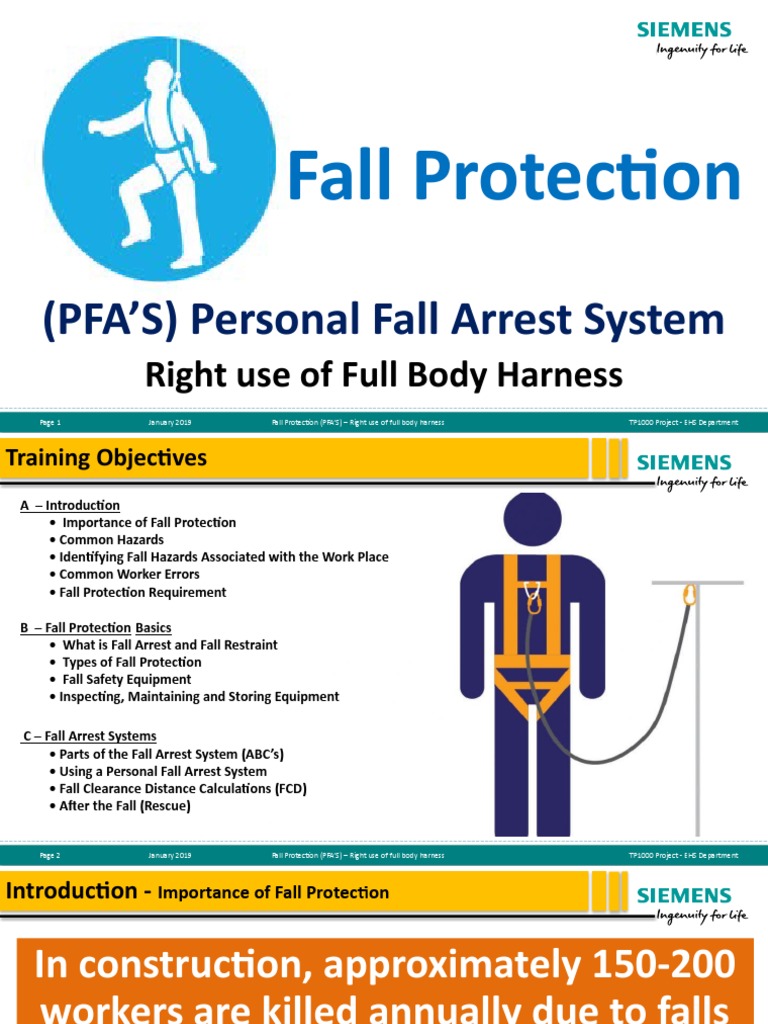 Fall Protection Right Use Of Full Body Harness 1 Pdf Personal