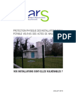 La Protection Physique Des Installations D'eau Potable (Juillet 2015)