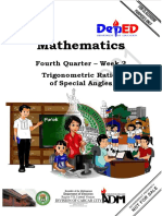Mathematics: Fourth Quarter - Week 2 Trigonometric Ratios of Special Angles