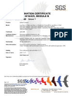 Eu Type-Examination Certificate Regulation (EU) 2016/425, MODULE B 0598/PPE/21/2588