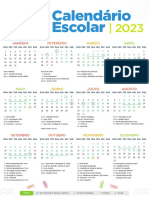 Calendário escolar 2023