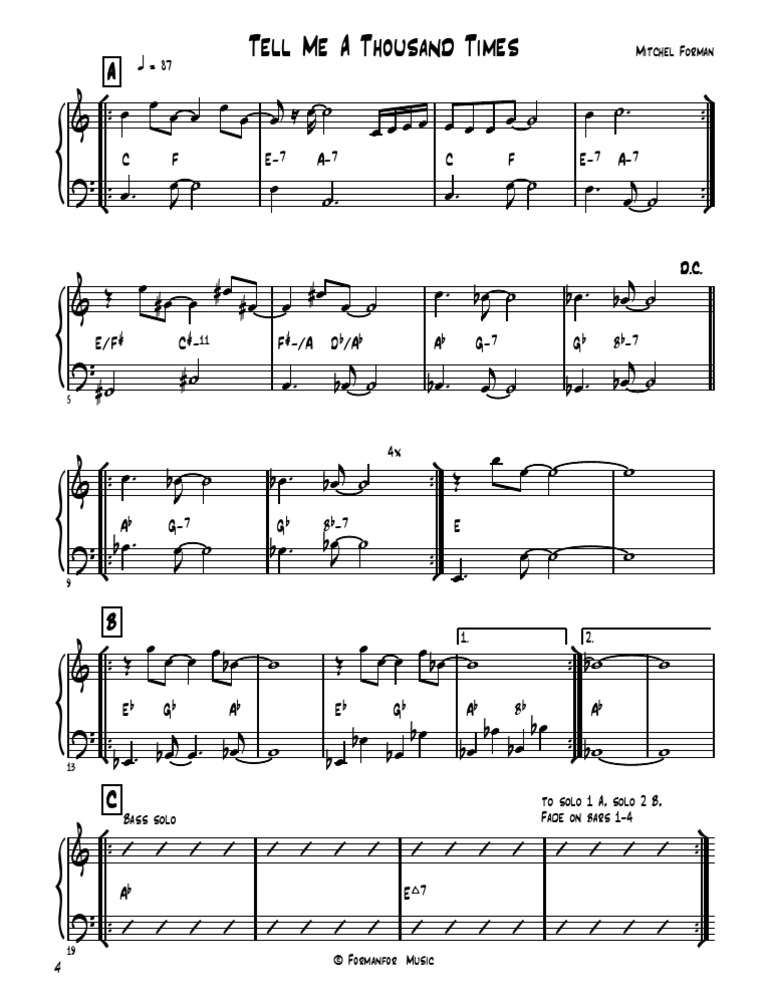 Tell Me Score | PDF