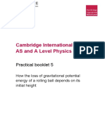 Cambridge International AS and A Level Physics (9702) : Practical Booklet 5