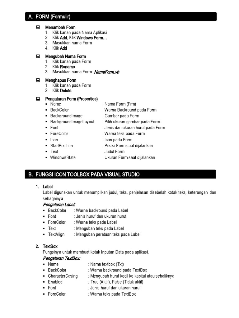 Fungsi Toolbox dalam Visual Basic | PDF