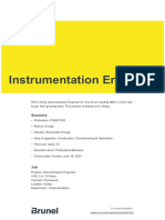 Instrumentation Engineer: For More Information