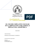 El Uso Del Implante Coclear en La Hipoacusia Unilateral E Hipoacusia Asimétrica