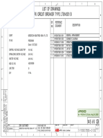 145Kv Sf6 Circuit Breaker Type Ltb145D1/B List of Drawings