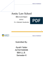 Amity Law School: BBA LL.B. Sem-6