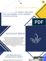 Laporan Pelaksanaan MBKM: Pemanfaatan Whey Protein Dalam Pembuatan Edible Coating/Film