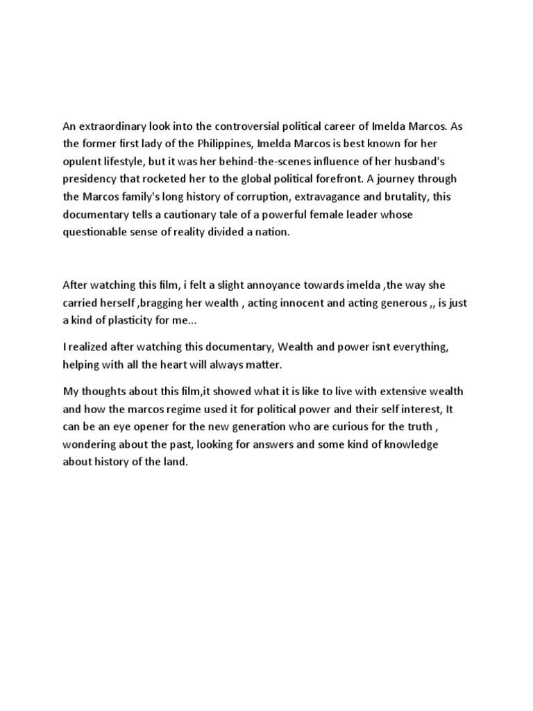 My Reflection Paper in Kingmaker PDF