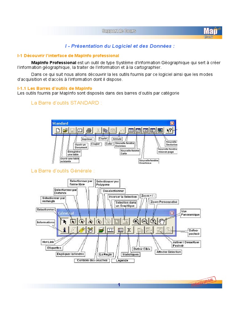 Introduction à MapInfo Professional | PDF | Fichier informatique ...