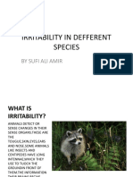 Irritability in Defferent Species: by Sufi Ali Amir