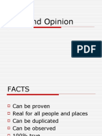 Fact and Opinion