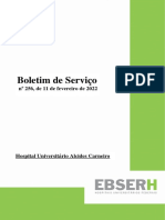 Boletim de Serviço: Nº 256, de 11 de Fevereiro de 2022