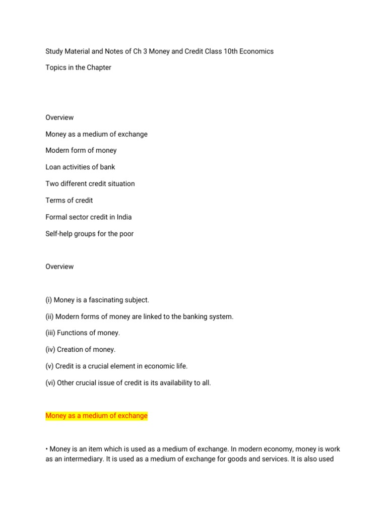 Understanding Money, Credit, and Banking A Comprehensive Study of Key