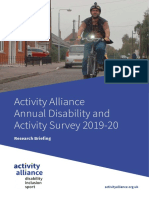 Annual Disability and Activity Survey Reveals Barriers to Participation