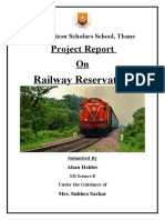 Railway reservation system project report