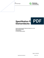 Spezifikation Planung Elementdecke: Produktionsstandort: Anlage: Delbrück Decken-Umlaufanlage