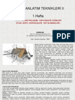 DERS NOTU Hafta 1. PROJE ÇİZİMLERİ (ANL - TEKN.1 TEKRAR)